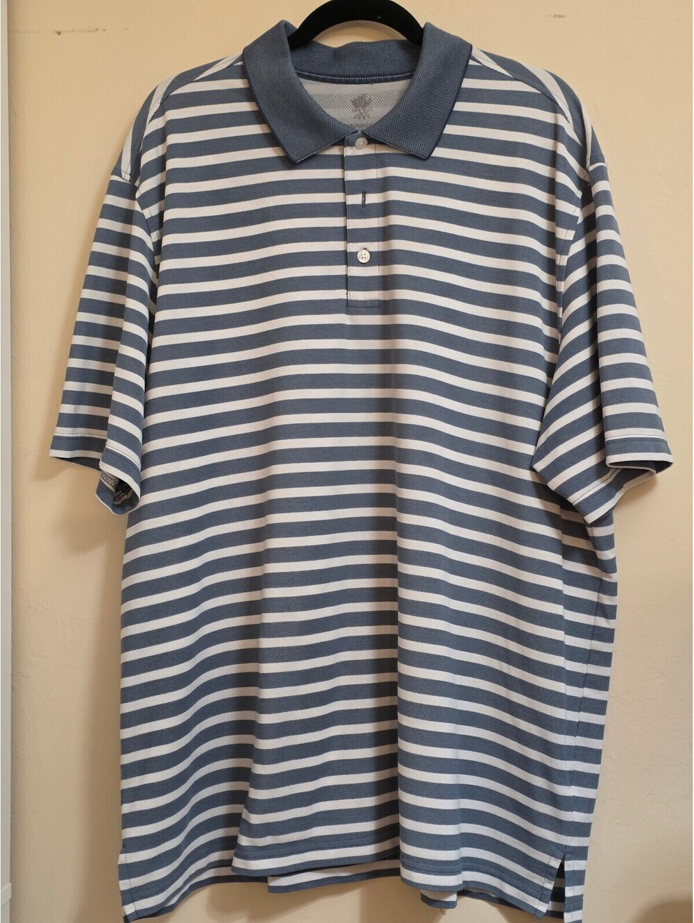 Peter Millar Men's 2XLT Gray Striped Polo Shirt